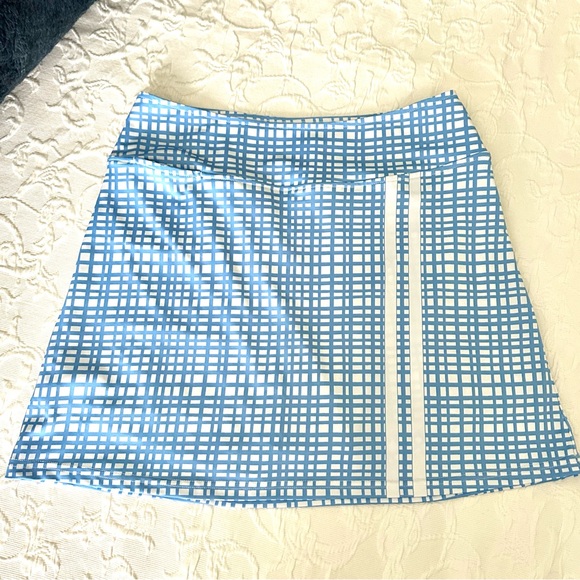 Golftini Pants - 🆕 GOLFTINI Destiny Golf Skort Skirt Blue White Check Sz M NWOT